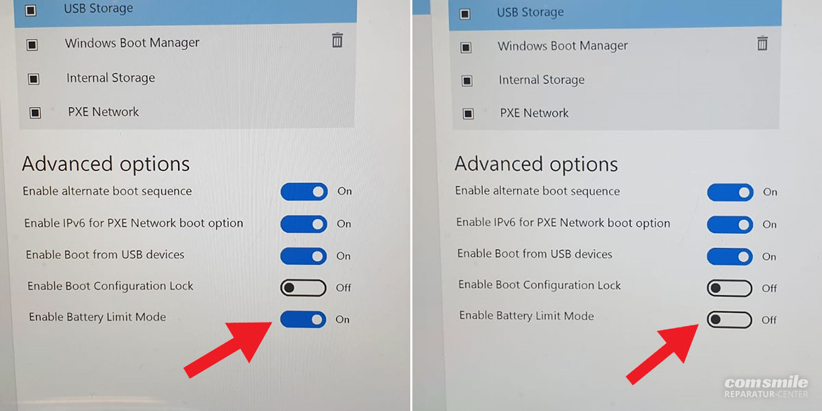 Surface lädt nicht: Battery Limit Mode